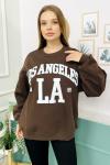 156409 Oversize Baskili Sardonlu Sweatshirt